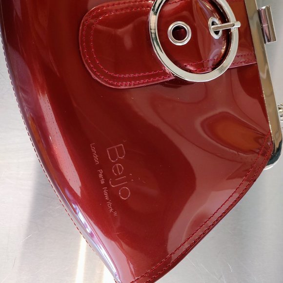 Beijo ruby purse, clutch w/ extra shoulder strap, 10 3/4 by 6 ", lovely! - Picture 7 of 16